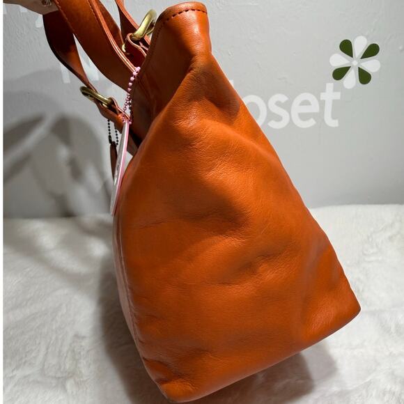 Vintage COACH Waverly Tangerine 4133 Costa Rica Top Handle Handbag - Picture 5 of 15